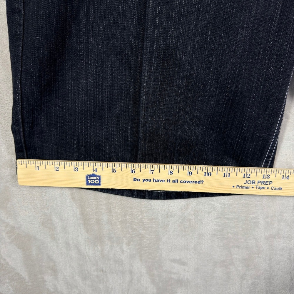 Y2K Urban Label Mens Black Denim Jean Shorts Baggy Embellished Size 38 - Picture 8 of 8